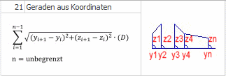 REB-23.003-Strassenbau - Formel 21 Längenberechung von Geraden aus Koordinaten - Online Berechnungstool mexXsoft