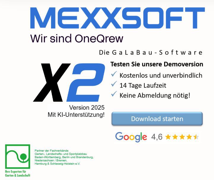 mexXsoft X2 - Die ERP-Bürosoftware für den GaLaBau